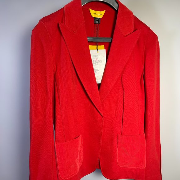 St. John Red Jacket NWT Size 4 - Picture 1 of 3